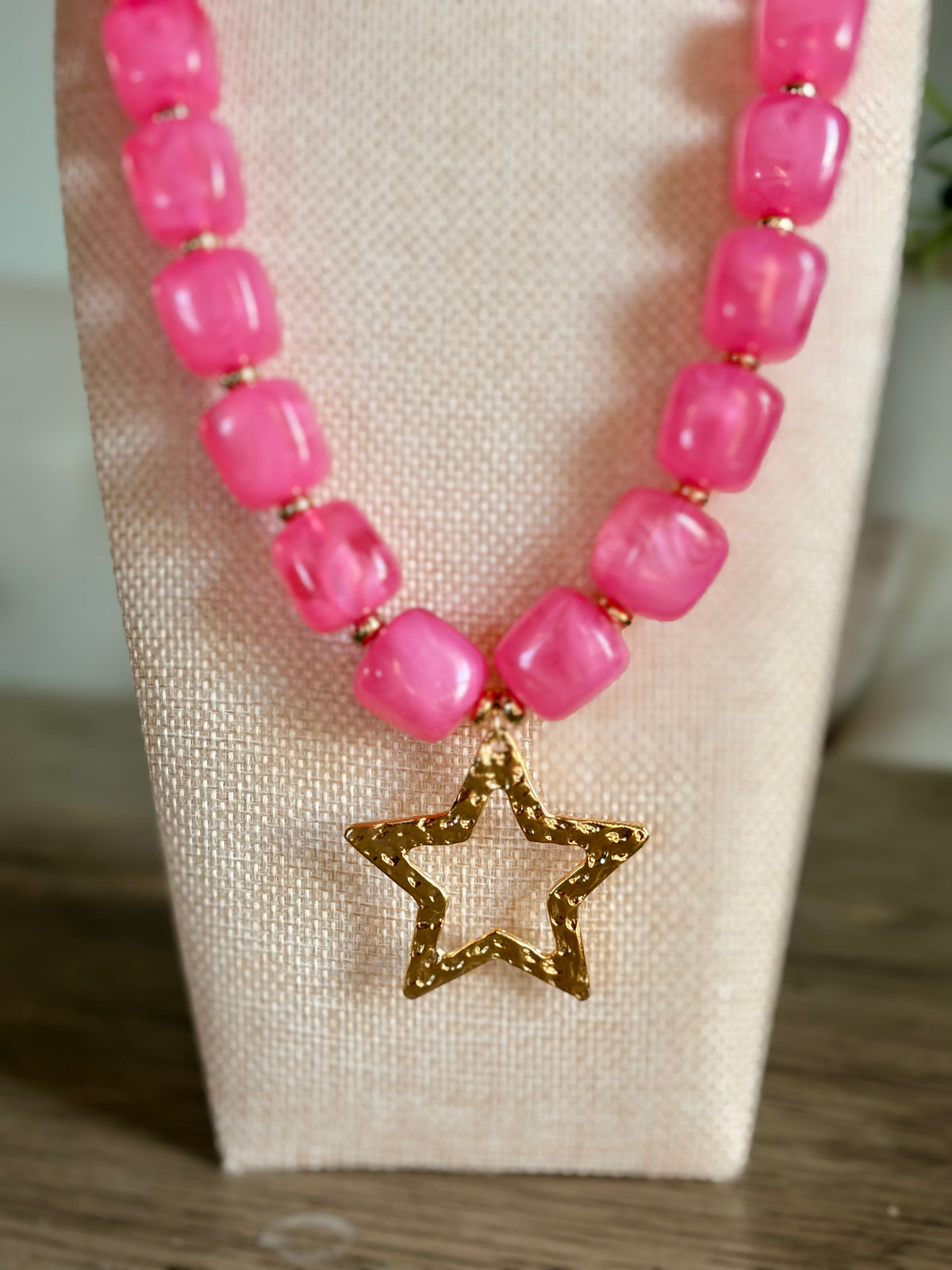 Pink Starburst Necklace