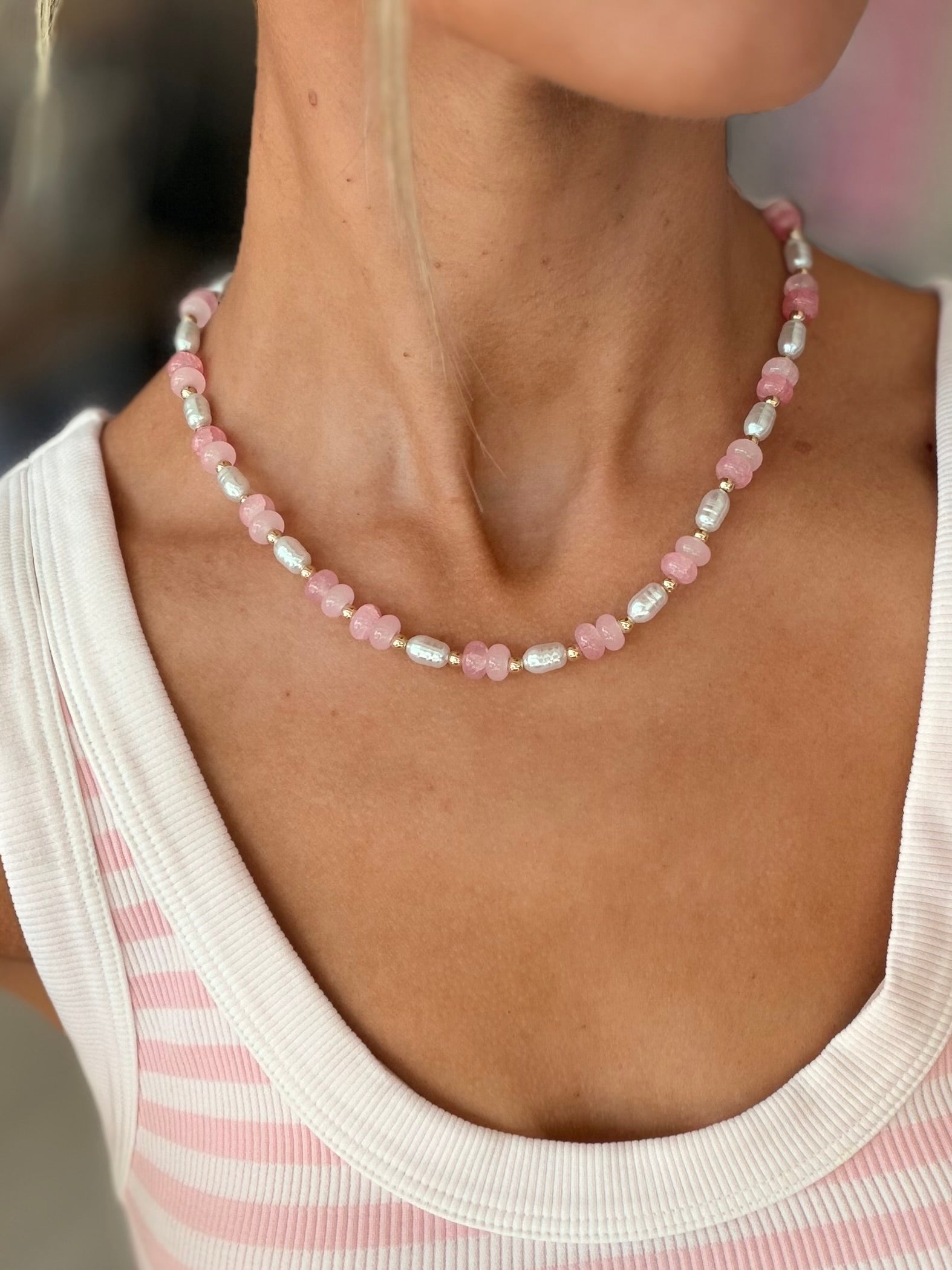 Pink Salt Necklace