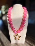 Pink Starburst Necklace