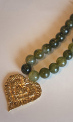 Olive Heart Necklace