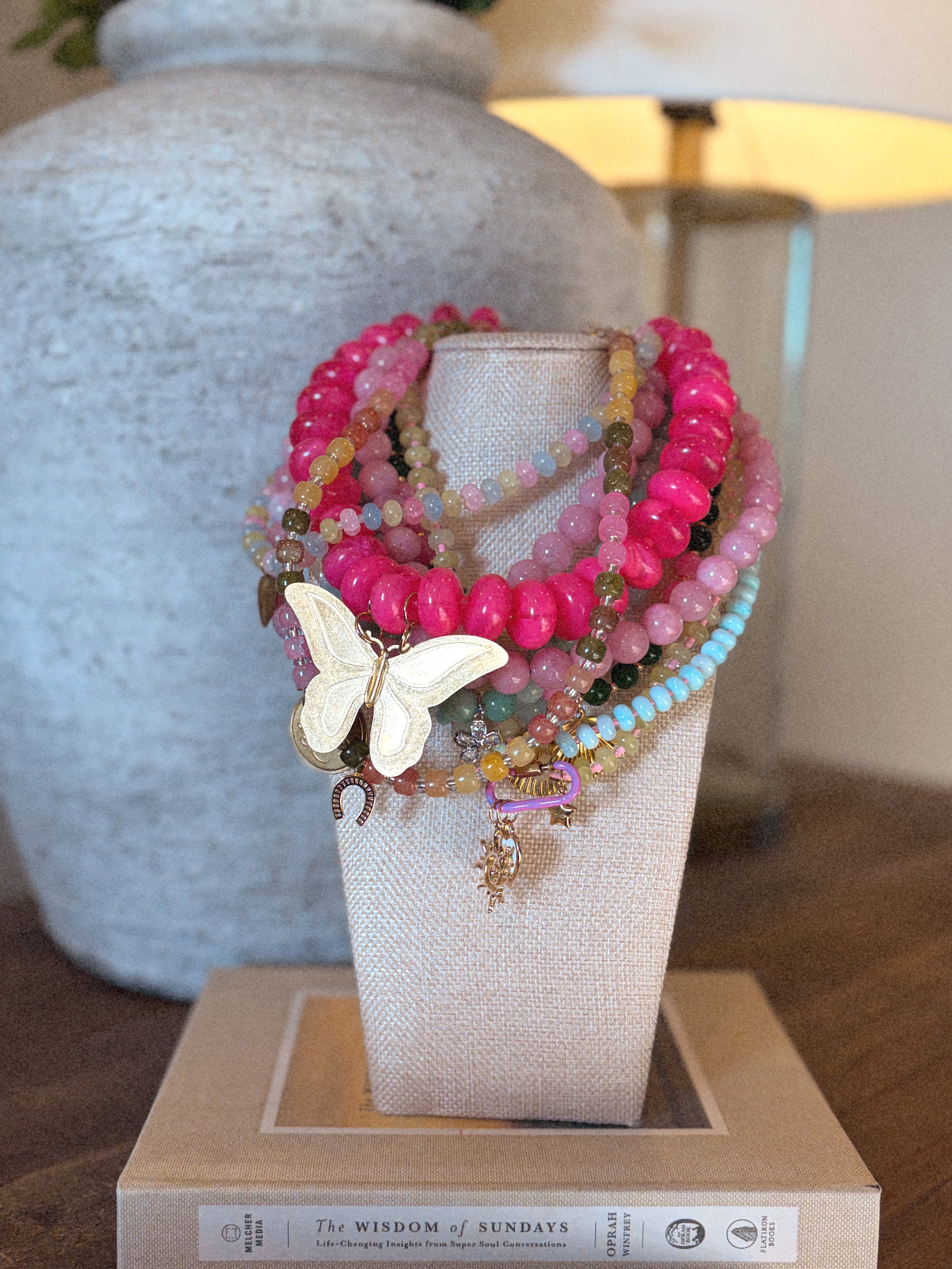 Pink Flutter Necklace *PREORDER*